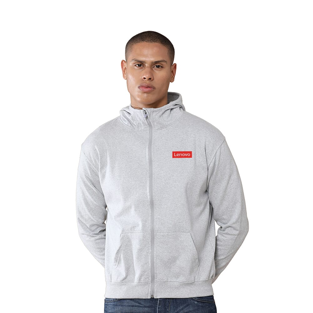 Greys & Blues Unisex Rocky Hoodie with Zip - Grey